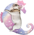 Dog Calming Pillow - Cute Soft Animal Design for Dogs, Cats, Kids, Adults, Washable Cozy Relaxing Pet Bed, Glow in The Dark Neck Pillow (Pink, Medium)