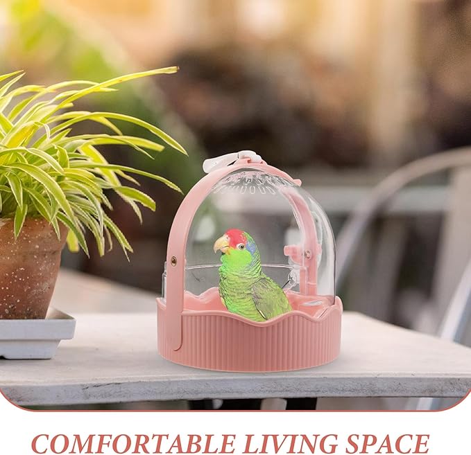 Portable Parakeet Travel Cage Lightweight Breathable Bird Carrier with Large Space for Outdoor Use Suitable for Small Parrots and Parakeets
