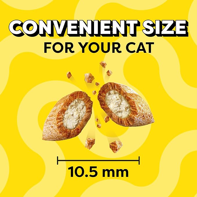 Temptations Cat Treats Indoor Care, Classic Crunchy and Soft Cat Treats, Tasty Chicken Flavor, 2.1 oz. Pouch (Pack of 12)