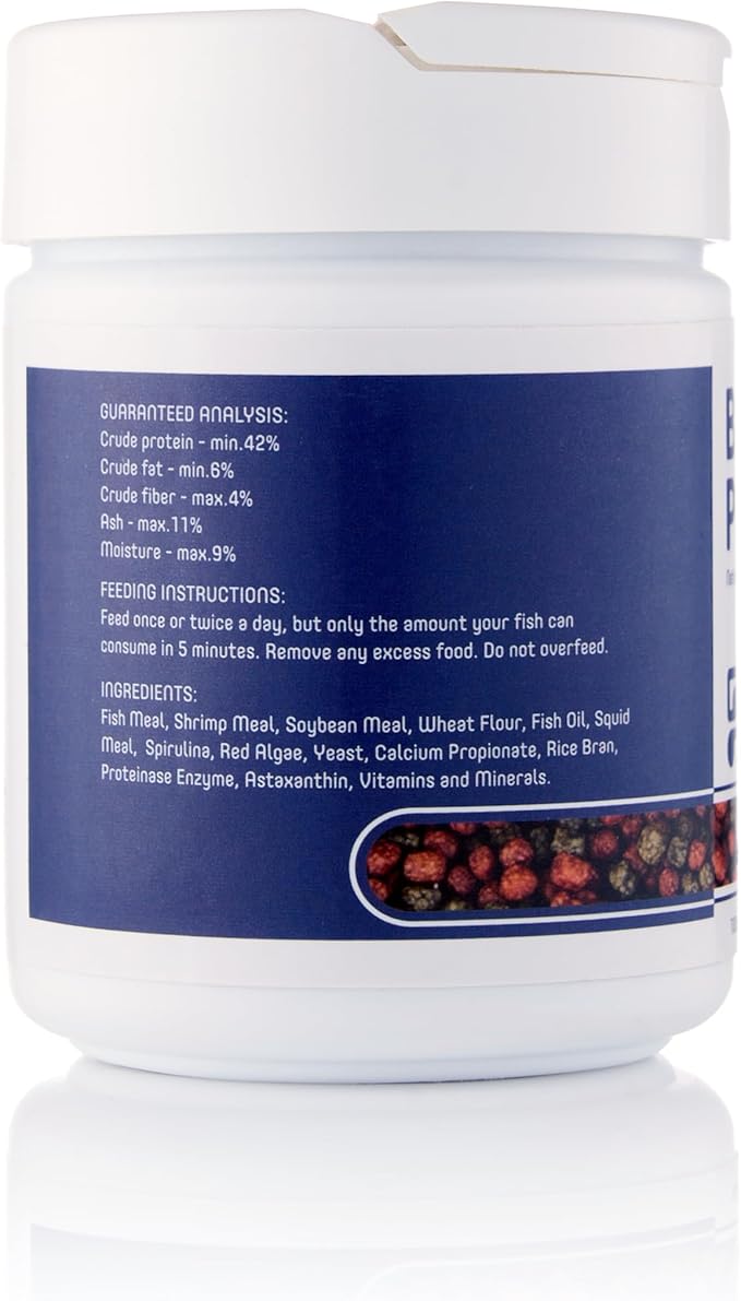 Plecoceramics Betta Fish Pellets Extreme Color, Complete Nutrition Plus Color Boost, Enhancing Floating Food Betta Fish (1.4 oz / 40 g)