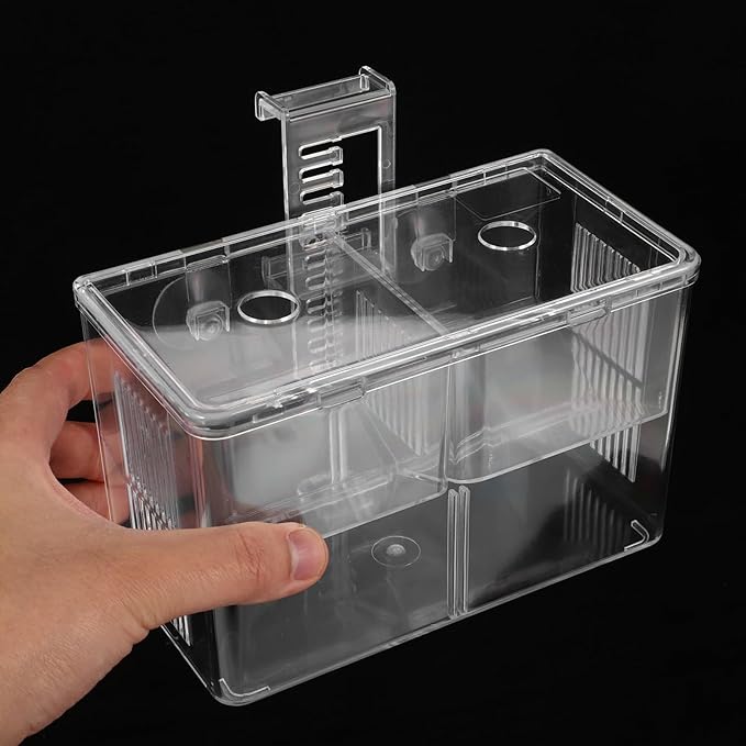 Fish Breeding Box Incubator for Shrimp and Tropical Fish Divider Hatchery Enhanced Survival Rates for Newborns Easy Observation and Installation