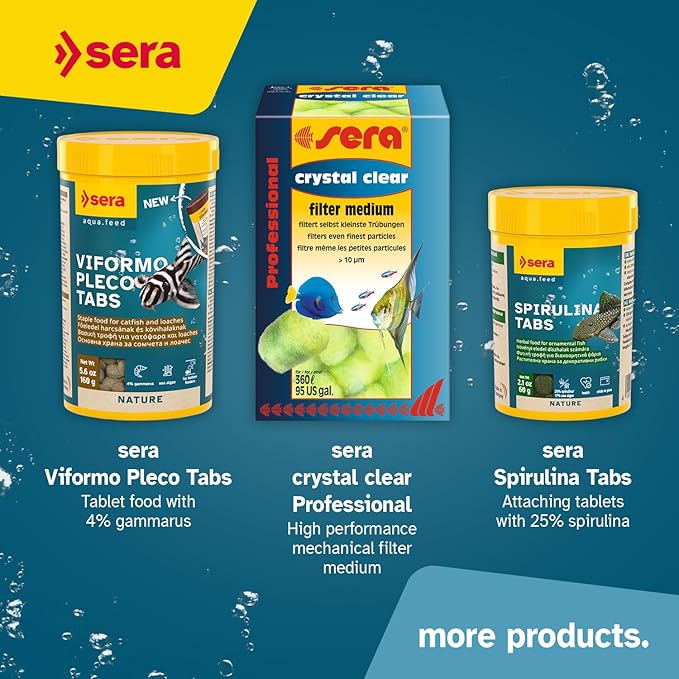 Sera Pleco Chips 13.4 oz./0.84lbs | Premium Fish Food for Ancistrus & Plecos | High Fiber | No Dyes & Preservatives | Supports Digestion & Promotes Healthy Growth | Ideal for Bottom Feeders