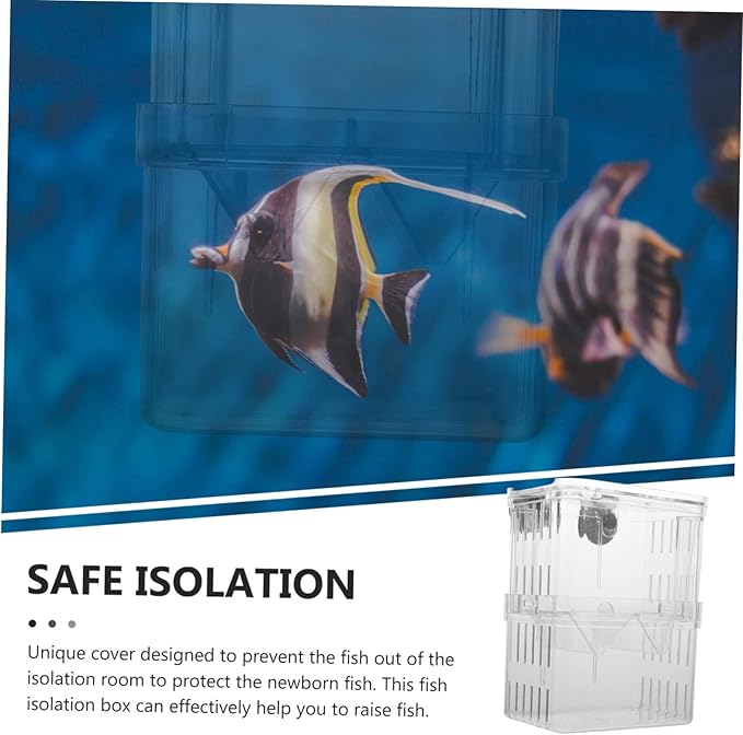 2pcs Aquarium Breeding Box Cups Fish Tank Hatching Incubator Easy Installation Fry Box for Guppies and Betta Safe Material for Optimal Water Quality