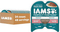 IAMS Perfect Portions Grain Free Wet Cat Food, Indoor Adult Cat Food Wet Cuts in Gravy, Salmon Recipe, (24) 2.6 oz. Twin-Pack Trays