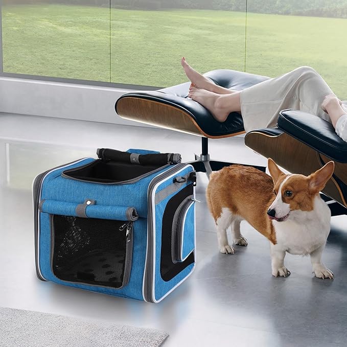 Pet Bicycles Carrier - Riding Trips Bike Dog Basket, Ventilated Travel Transport Bag | Adjustable Dog Backpack Basket, Lightweight Portable Holder for Walking Travel Outdoor Carry Convenience