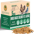 Black Soldier Fly Larvae Worms for Chickens, 5LB, 100% Natural Non-GMO BSFL Chicken Food, More Calcium Than Dried Mealworms, High Protein Chicken Treats for Layer Hens, Wild Birds, Ducks