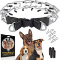 PetJett Prong Collar for Dogs Training Collar Adjustable Choke Collar Quick Release Pinch Collar for Small Medium Large Dogs No Pull Dog Collars Walking Tool - Stainless Steel Metal Choker Chain