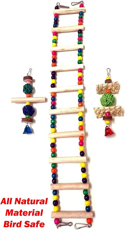 37-Inch Large Portable Double Roof Top Hanging Flight Breeding Bird Cage Play Toy Ladder For Small Parrot Cockatiel Sun Quaker Parakeet Green Cheek Conure Finch Canary Budgie Lovebird Travel Bird Cage
