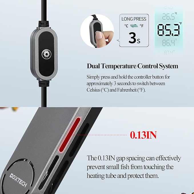 Breeding Box, Small Fish Tank Heater 50w Submersible Turtle Heater Kit