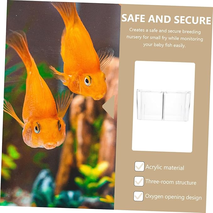 Fish Breeding Isolation Box Multi Functional Aquarium Breeding Container for Fry Hatching and Easy to Clean for Isolating Aggressive Fish and Protecting