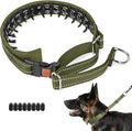 Mayerzon Martingale No Pull Collar for Medium Large Dogs German Shepherd Doberman Pitbull, Patented Anti Pull Correction Dog Collar for Walking Training, Reflective, Adjustable, Hidden(L, Army Green)