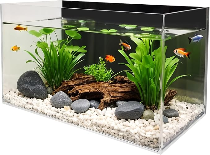 FixtureDisplays® 16.1 X 7.9 X 8.3" 5 Gallon Premium Clear Acrylic Fish Tank 22192-NF