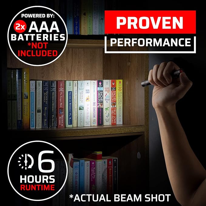 GearLight S100 LED Pocket Pen Light- 2 Small, Compact Flashlights with Clip for Tight Spaces, Police Inspection, Nurses & Medical Use - White Light - 2 Pack, (S100 Pen Light)