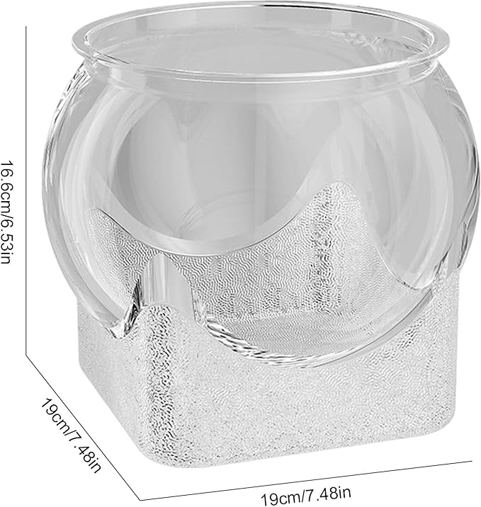 Fish Bowl Vase – Glass Aquarium, Betta Fish Tank, Desktop Bowl | Multifunctional vase for Flowers and Aquatic Pets Like bettas and Turtles | Decorative Centerpiece for Home, Office, Bedroom,