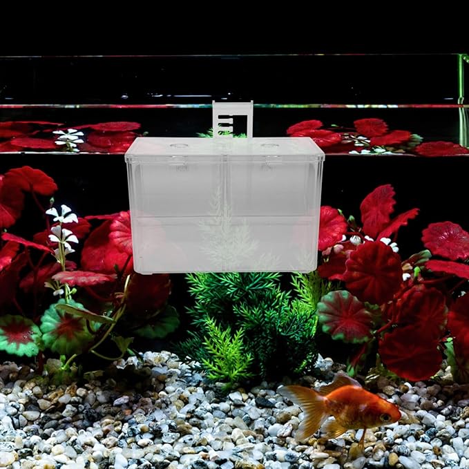 Milisten Fish Breeding Box Aquarium Incubator Divider for Shrimp and Fry Transparent Hatchery Easy to Clean and Install Portable Fish Isolation Tank