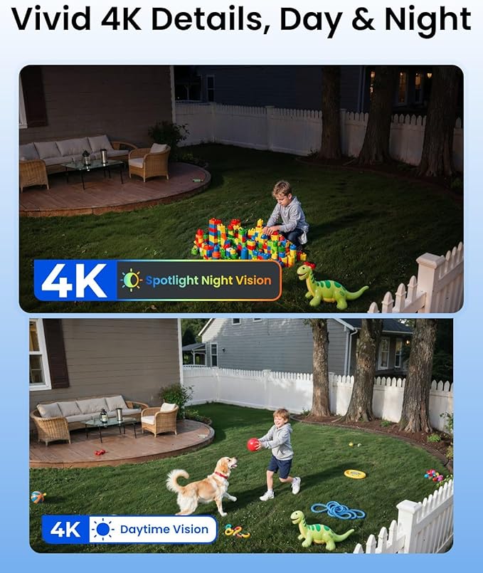 REOLINK 4K Solar Security Camera Outdoor, Encrypted Local Storage Camera System, 360° Pan Tilt, Smart Detection, No Monthly Fee, Home Hub with 4X PT Ultra + Solar Panel