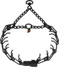 Herm Sprenger Black Stainless Steel Dog Collar with Centered Quick Release ClicLock Buckle Training Pinch Collar for Small Medium Large Dogs Made in Germany (18in x 2.25mm (Neck Size up to 15in))