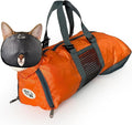 Cinf Cat Nail Clipping Cleaning Grooming Restraint Bag （Free Muzzle） No Scratching Biting for Bathing Nail Trimming Injecting Examining((Orange,M)