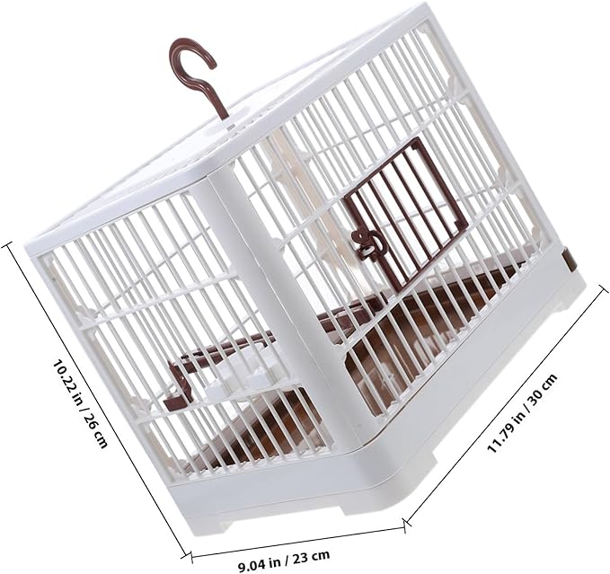Foldable Parrot Travel Cage Portable Bird Carrier with Perch Stand Large Mocha Brown Birdcage for Outdoor Use Suitable for Parakeets, Pigeons, and Big Birds