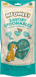Savory Spoonables with Real Duck, Beef and Rabbit for Cats, 4 Count, Treat Your Cat to Triple Flavor Squeezable Lickable Wet Treats with Built-in Spoon for Less Mess