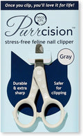Necoichi - Purrcision Feline Nail Clippers | Ultra-Sharp Cat Nail Clipper for Safe & Clean Trimming, Stainless Steel Blades, Ideal for Indoor Cats (Gray)