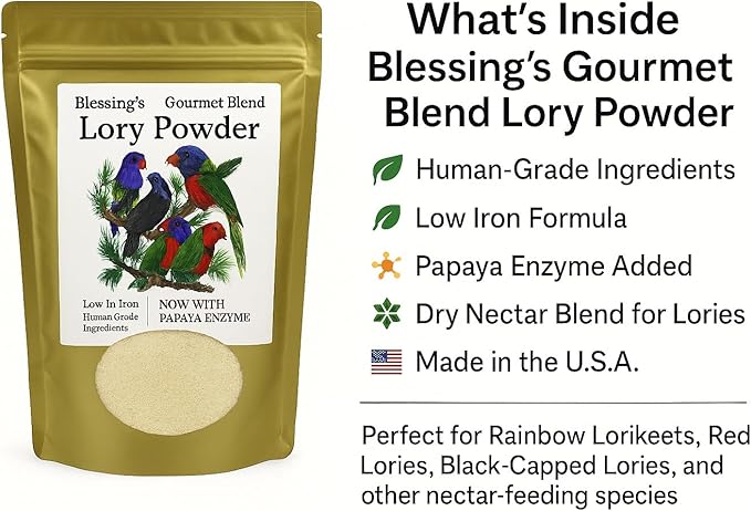 Blessings Gourmet Lory Powder Dry Lorikeet Food (2Lb)