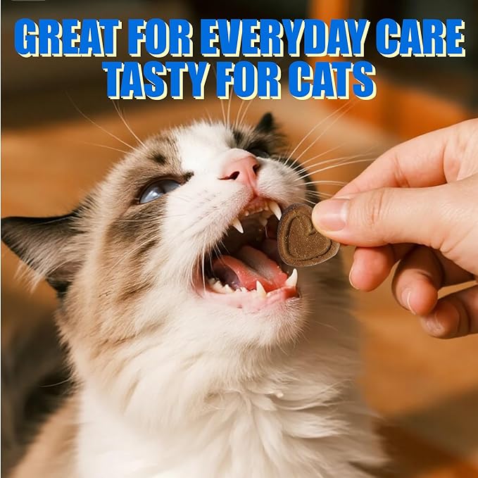 Just Try 16 OZ Coenzyme Q10 Heart Heathy Bites for Cats Value Packs - Advanced Coq10 & Taurine Supplement for Feline Heart Health - Chicken Flavored Soft Chews - Supports Heart Function