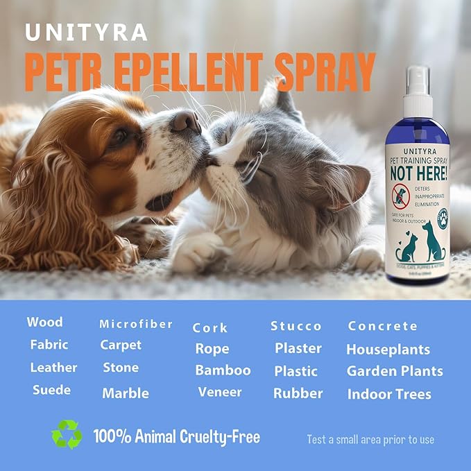 Not Here Spray for Dogs, Cats & puppies– Pet Urine & Chewing Deterrent – Indoor & Outdoor Pee Repellent Spray– Stops Peeing, Pooping – Potty Training & Behavior Corrector for Furniture Carpet & Floors