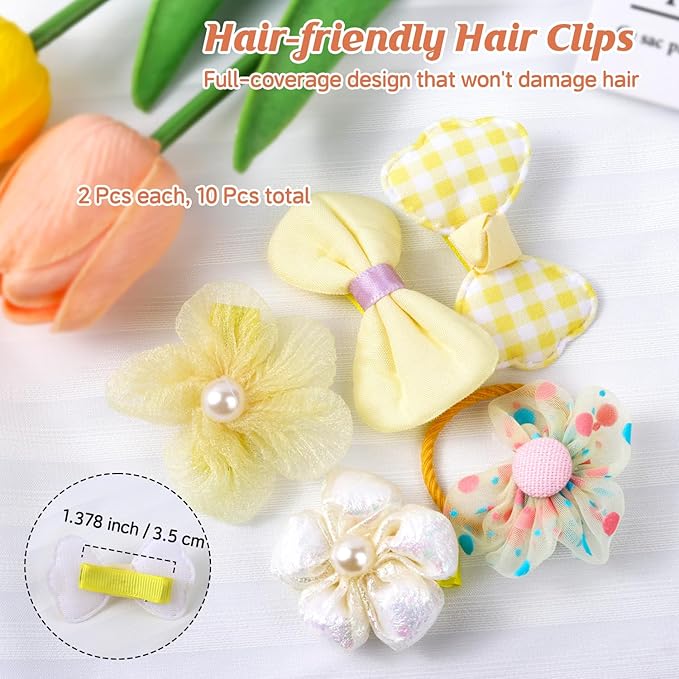 180+ Pcs Multi-Colored Dog Hair Accessories Set,Small Dog Hair Bows with Rubber Bands,Cute Puppy Hair Ties,Bowties for Small Dogs Cats,Dog Hair Clip,Floral Bell Collar,Flower Scrunchie