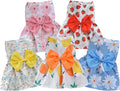 TAPBULL Dog Dresses, Fashionable Pet Dog Clothes, Cute Cat Birthday Dress Outfit (Orange/Red/Yellow/Blue/Pink 5-Pack), X-Large