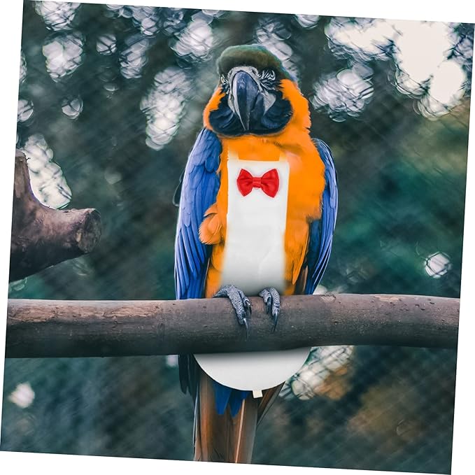 Yardwe Bird Diaper for Birds Breathable Parrot Clothing Accessory for Outdoor Activities Fits Parakeets Cockatiels and Pigeons White