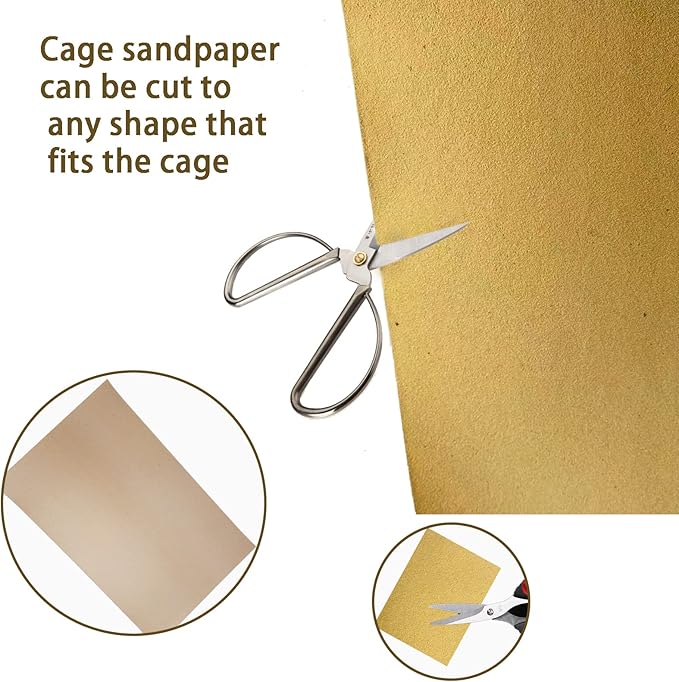 Hamiledyi 22 PCS Bird Gravel Paper Special Sea Sand Liner for Page Parrot Cage Gravel Paper Mat 17x11 Inches Disposable Cushion Pads for Bird Parakeet Budgie