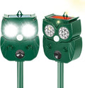 Solar Ultrasonic Animal Repellent Outdoor, 4Pack Waterproof Deer Repellent Devices with RIP Motion Sensor, Cat Repellent with LED Flashing Lights, Raccoons, Skunks, Rabbits Deer Deterrent Outdoor