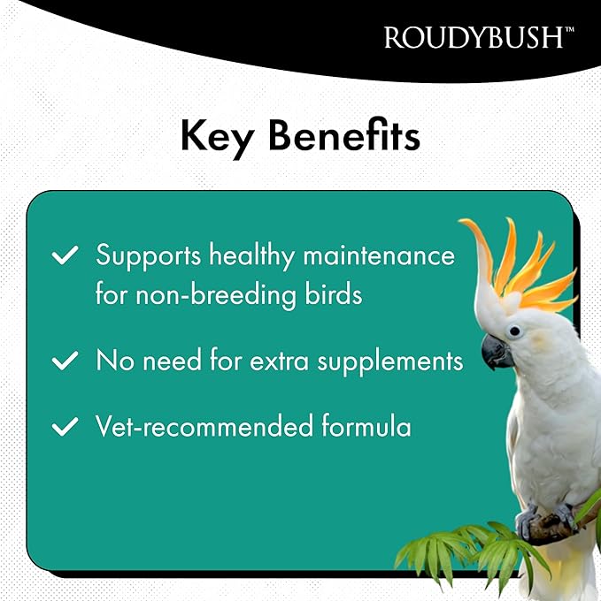 RoudyBush Daily Maintenance Bird Food, Mini, 10-Pound