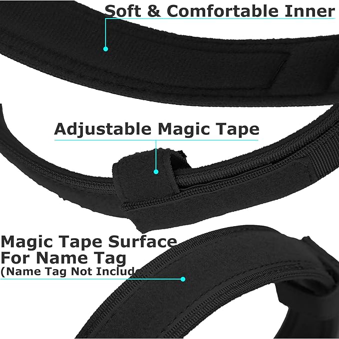 Dog Tactical Collar Military Dog Training Collar Control Handle and Heavy Metal Buckle for Medium Large Dog Training Black M