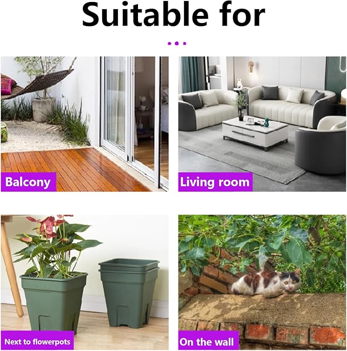 Cat Repelling Mat, Transparent PVC, 42x8x1cm, 10 Pack Outdoor Pet Deterring Mat, Heavy-Duty Pet Repelling Pads, Rounded Spikes, Flexible and Bendable, UV Resistant and Waterproof, Indoor Outdoor Use