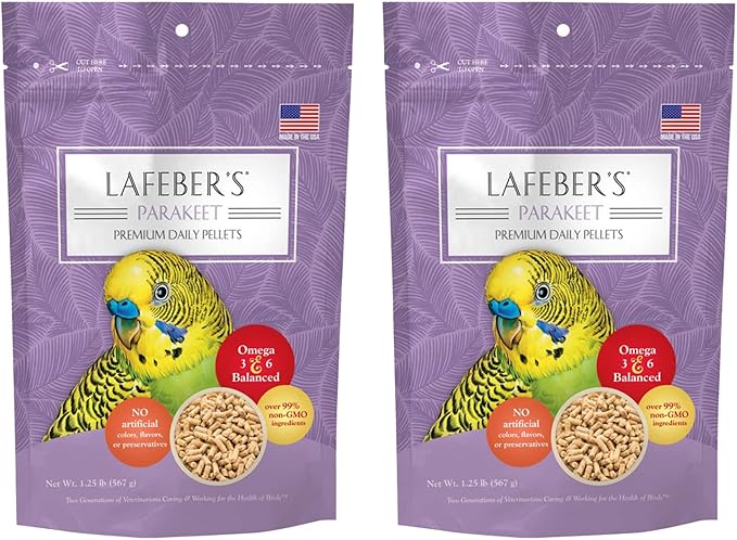 LAFEBER'S Parakeet Pellets (Classic, 1.25 Ib Pack of 2)