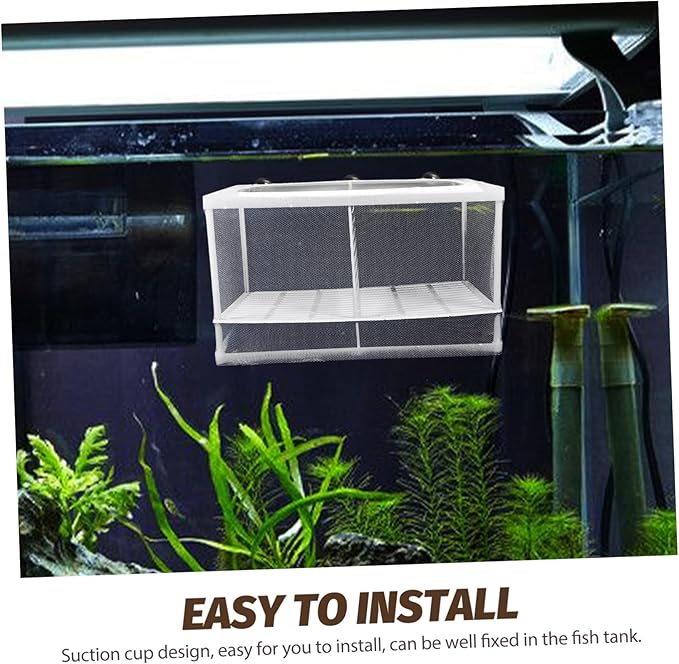 BESPORTBLE 2pcs Aquarium Fish Breeding Box with Isolation Net and Suction Cups Durable Hatchery for Shrimp and Fish Incubator to Protect Fry and Enhance Survival Rate