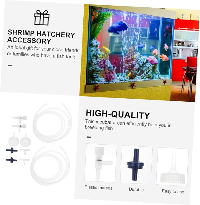 2 Sets Brine Shrimp Hatchery Kit with Transparent Soda Bottle Accessories DIY Artemia Egg Hatching Tool Aquarium Hatchery Equipment Easy to Install and Clean