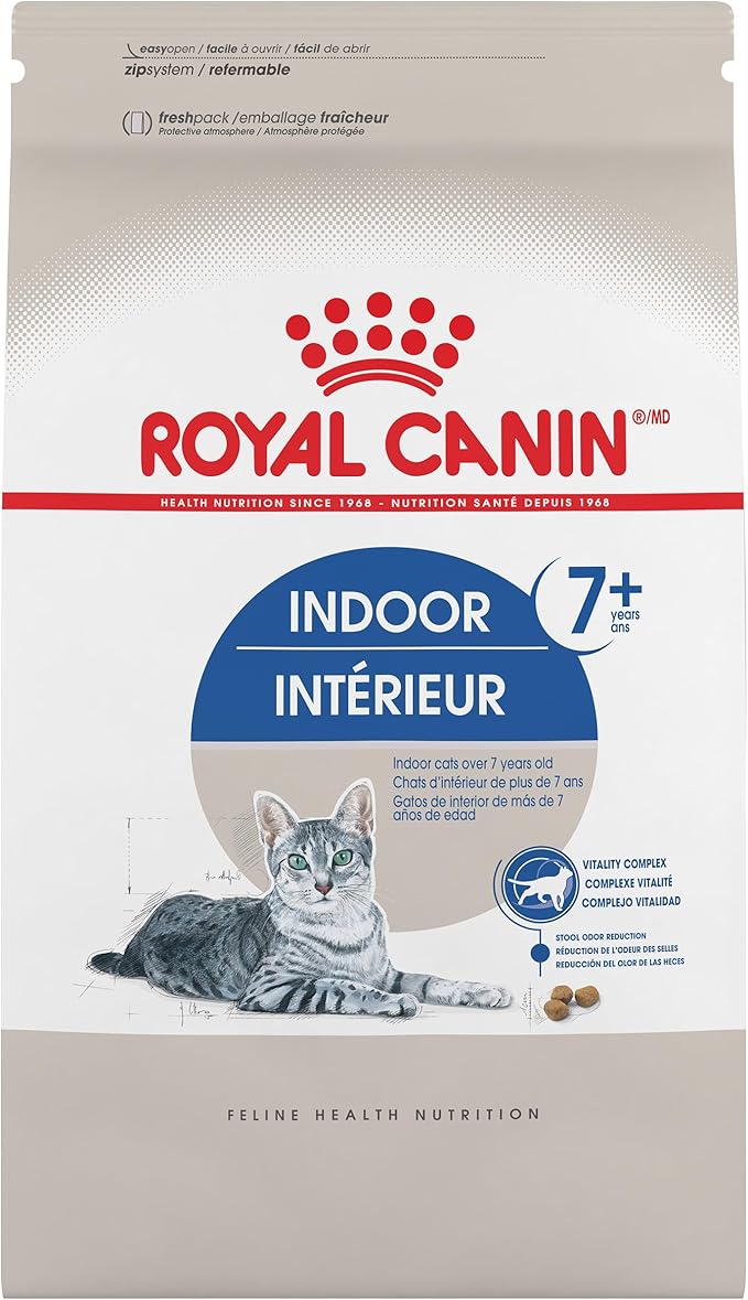 Royal Canin Feline Health Nutrition Indoor 7+ Mature Dry Cat Food, 2.5 lb Bag