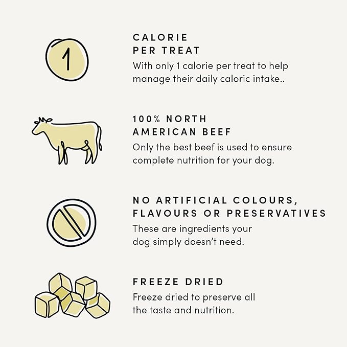 Crumps' Naturals Freeze Dried Beef Liver Mini Trainers, 4.4oz, Dog Treats