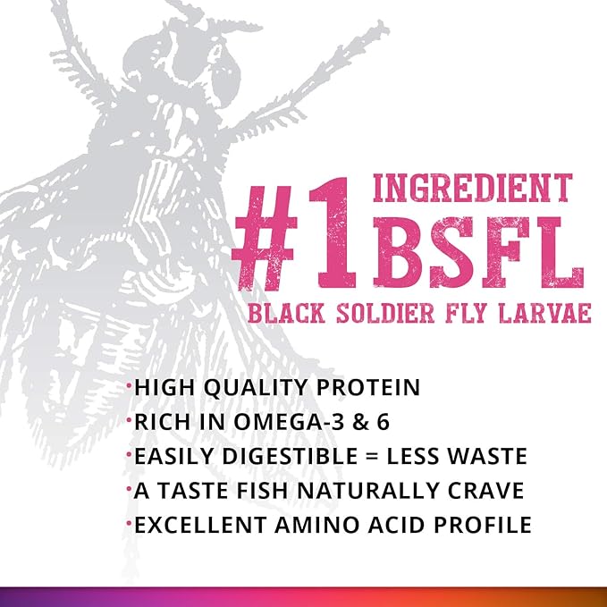 Fluval Bug Bites Color Enhancing Fish Food for Tropical Fish, Granules for Medium to Large Sized Fish, 4.4 oz.