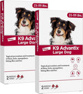 K9 Advantix Flea, Tick & Mosquito Prevention for Dogs 21-55 lbs. | Flea Drops for Large Dogs | Apply Monthly | 4 Treatments (Pack of 2)