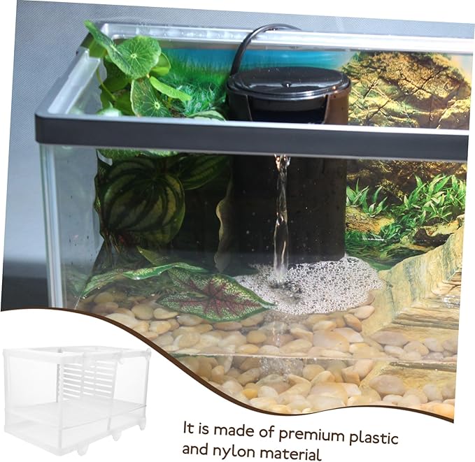 Kisangel 2pcs Aquarium Fish Breeding Tank Isolation Mesh Partition Aquarium Accessory Material Random Style