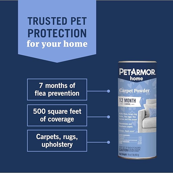 PetArmor Plus Flea & Tick Prevention for Dogs 89-132 lbs (3 Doses) + PetArmor Home Carpet Spray and Yard Spray for Fleas & Ticks, Total Flea & Tick Prevention
