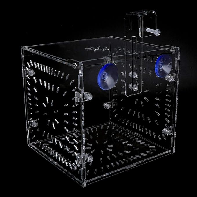 EVTSCAN Aquarium Breeder Box for Fish Tank, Fish Breeding Box Tank Hatchery Incubator Aquarium Isolation Box for Seedlings Incubation(S)