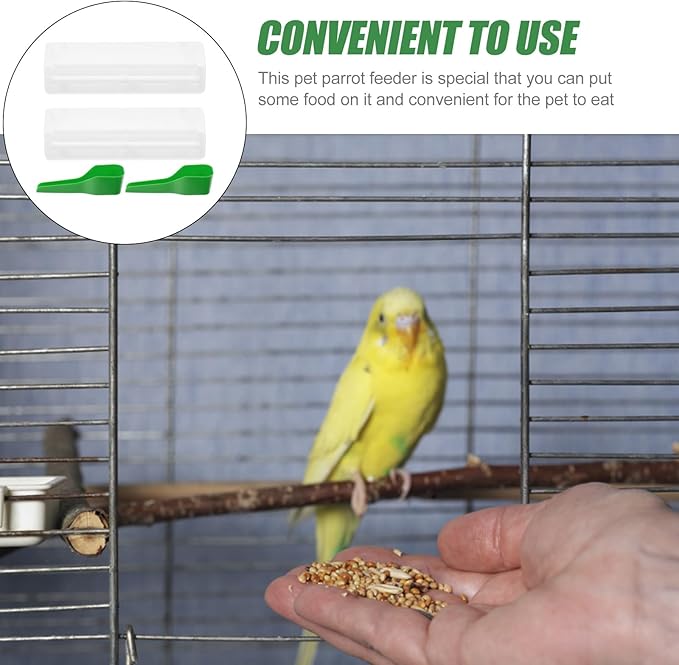 PRETYZOOM Wear-Resistant Plastic Automatic Bird Feeder with Perch 4pcs Set Multi-Function Pigeon and Parrot Cage Feeder Household Bird Watering Supply