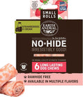 Earth Animal No-Hide Rolls Strawberries & Cream Vegetarian Recipe Small Natural Rawhide Alternative Dog Chews, 6 Pack Value Pack