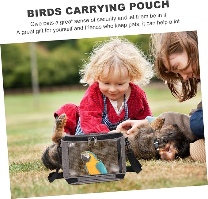 Parrot Carrier Bag Large Capacity Breathable Crossbody Pet Birds Storage Pouch Portable Travel Handheld Bird Cage for Small Parrots and Cockatiels