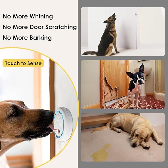 Full House Dog Doorbell for Potty Training, Wireless Pet Doggie Door Bell Training to Go Outside, Waterproof Touch Button, Over 1000 feet Range